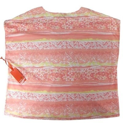 NWT-Hearts of Palm Woman Blush Strokes Print V Neck Gathered Ring Top 3X - Thumbnail 8