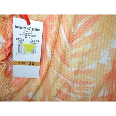 Hearts of Palm Woman Island Breeze Orange 3X Top - Thumbnail 3