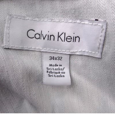 Calvin Klein Mens Extreme Slim Fit Stretch Pants Light Grey 34x32 Chinos - Thumbnail 2