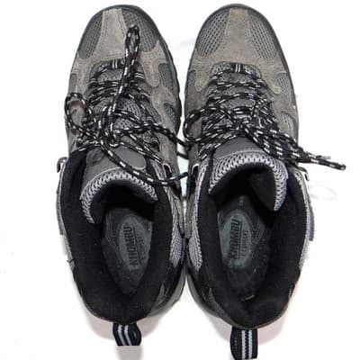 Khombu Mens Hiking Boots Gray Black Lace Up Mid Top Size 8 M - Thumbnail 7