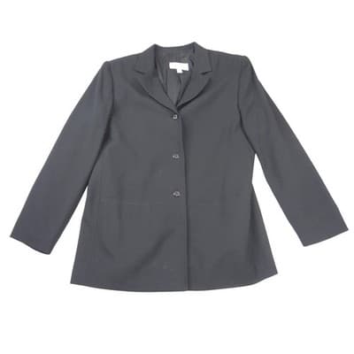 Sport Collection Womens Black 3 Button Blazer Jacket Size 14 Made in Canada