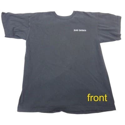 Bad Bones Forever Skull Graphic T-Shirt Mens Black Short Sleeve Biker Tee L - Thumbnail 3