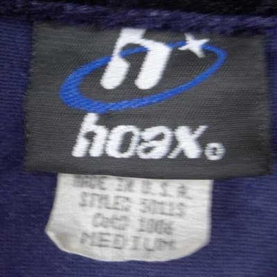 Hoax Vintage Navy Blue Crushed Velvet Button Down Shirt Short Sleeve Medium - Thumbnail 2