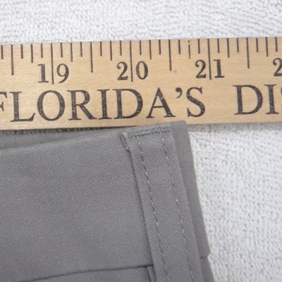 Croft & Barrow Mens Easy Care Classic Fit Grey Chino Dress Pants 40x32 Stretch - Thumbnail 5