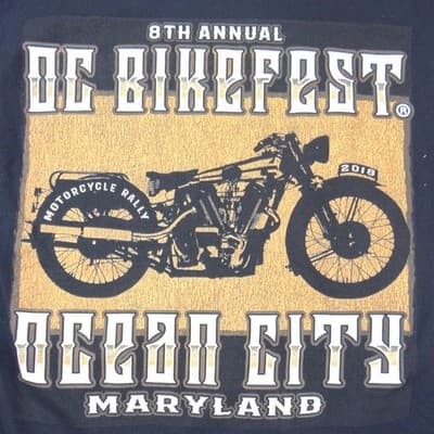 Gildan Mens OC BikeFest 2018 Ocean City Maryland Biker T-Shirt Black Medium - Thumbnail 4