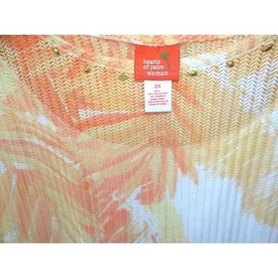 Hearts of Palm Woman Island Breeze Orange 3X Top - Thumbnail 5