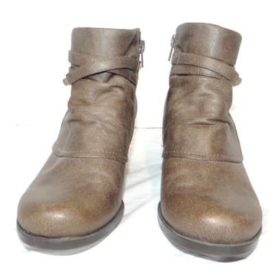Baretraps Rhapsody Womens Taupe Brown Slouchy Ankle Boots Block Heel 7M - Thumbnail 5
