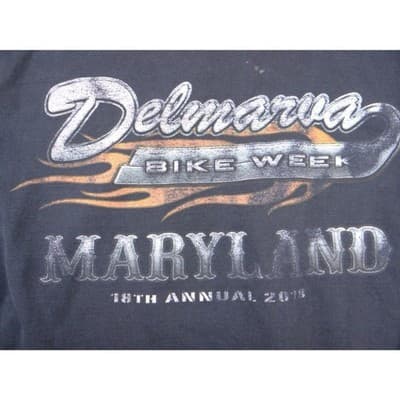 Fruit of the Loom Delmarva Bike Week 2018 Long Sleeve Shirt Mens Medium - Thumbnail 5