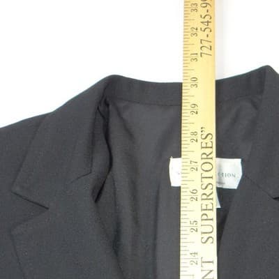 Sport Collection Womens Black 3 Button Blazer Jacket Size 14 Made in Canada - Thumbnail 9