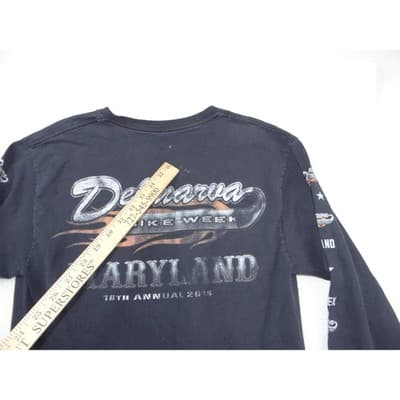 Fruit of the Loom Delmarva Bike Week 2018 Long Sleeve Shirt Mens Medium - Thumbnail 12
