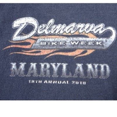 Fruit of the Loom Delmarva Bike Week 2018 Long Sleeve Shirt Mens Medium - Thumbnail 4