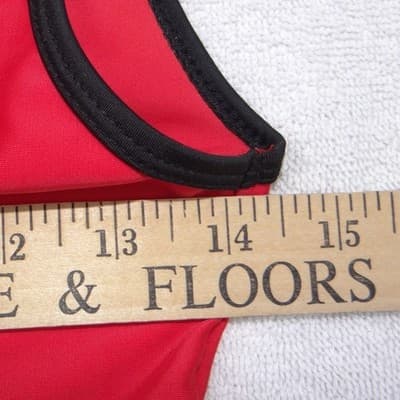 NBA Chicago Bulls Bodysuit Swimsuit Red High Cut Scoop Back Womens Medium - Thumbnail 6