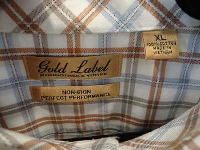 Roundtree & Yorke Men's Casual Button-Down Plaid Shirt - Thumbnail 6