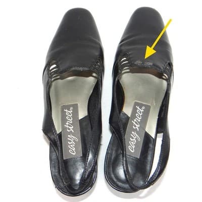 Vintage SAS Comfort Shoes Black Slingback Heels Size 7 Wide - Thumbnail 7