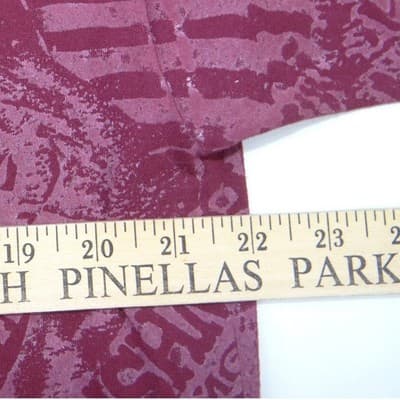 Vintage All-Over Graphic Mount Rushmore National Memorial TShirt Burgundy Men XL - Thumbnail 5