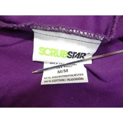 Scrubstar Womens Purple V-Neck Scrub Set Top and Cargo Pants Medium 33782 - Thumbnail 14
