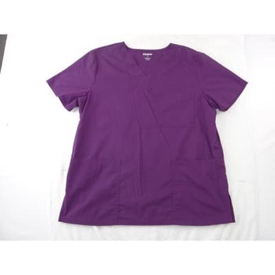 Scrubstar Womens Purple V-Neck Scrub Set Top and Cargo Pants Medium 33782 - Thumbnail 2