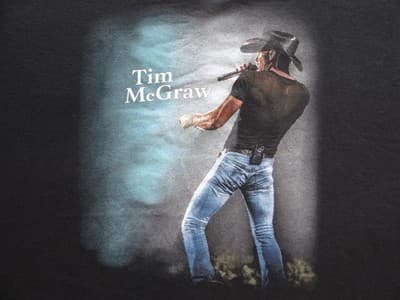 Tim McGraw Graphic T-Shirt - Black - 3XL - Thumbnail 3