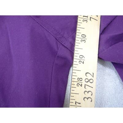 Scrubstar Womens Purple V-Neck Scrub Set Top and Cargo Pants Medium 33782 - Thumbnail 4