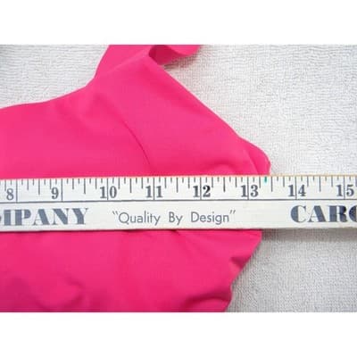 Athleta Womens Hot Pink V-Neck One Piece Swimsuit 32D/DD Adjustable Straps - Thumbnail 6