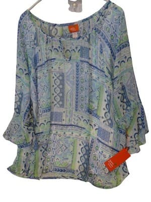 Hearts of Palm Woman Women's Patterned Blouse NWT - Thumbnail 2