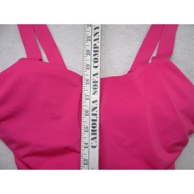 Athleta Womens Hot Pink V-Neck One Piece Swimsuit 32D/DD Adjustable Straps - Thumbnail 7