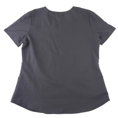 ScrubStar Womens Black V-Neck Short Sleeve Scrub Top Pockets Size Medium - Thumbnail 3