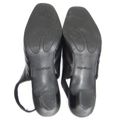 Vintage SAS Comfort Shoes Black Slingback Heels Size 7 Wide - Thumbnail 8