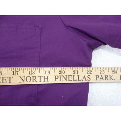 Scrubstar Womens Purple V-Neck Scrub Set Top and Cargo Pants Medium 33782 - Thumbnail 6