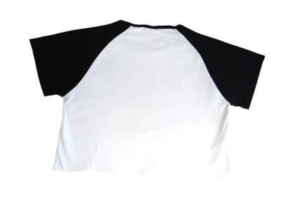 Unique Lover\Loser Graphic Crop Top - Black & White - Size XL - Thumbnail 3