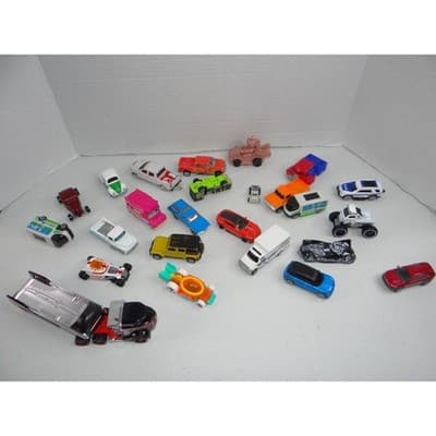 Mixed Toy Vehicle Lot Diecast Plastic Cars Trucks Ambulance Monster Truck 20+pc - Thumbnail 2