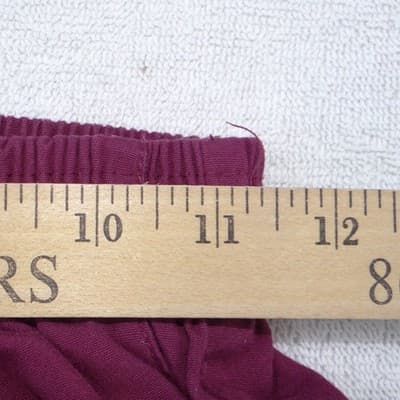 Womens Burgundy Elastic Waist Straight Leg Scrub Pants Medical Uniform Maroon - Thumbnail 5