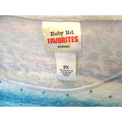 Ruby Rd. Favorites Women's Long Sleeve Top 3X NWT - Thumbnail 3