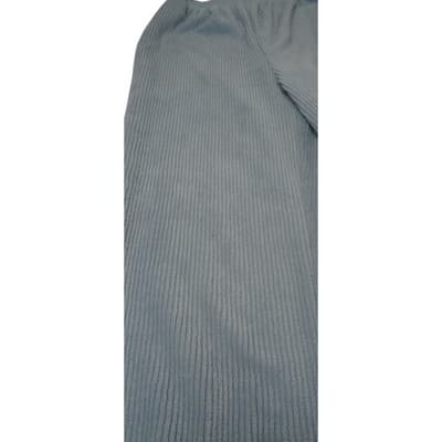 Vintage ChinaWear Women's Medium Blue Corduroy Elastic Waist Lounge Pants - Thumbnail 4