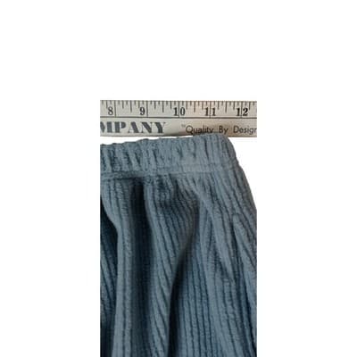 Vintage ChinaWear Women's Medium Blue Corduroy Elastic Waist Lounge Pants - Thumbnail 7