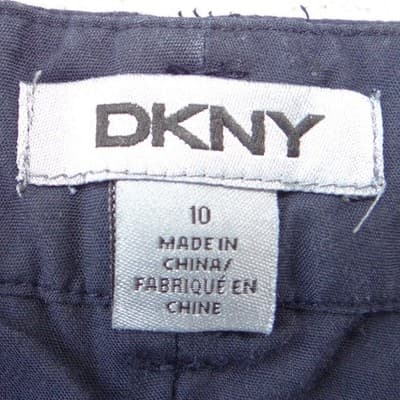 DKNY Womens Navy Blue Eyelet Embroidered Chino Shorts Size 10 - Thumbnail 2