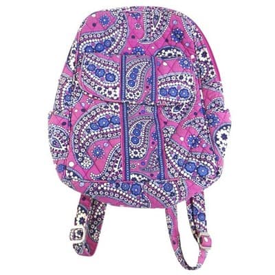 Vera Bradley Purple Paisley Quilted Cotton Backpack and Matching Wristlet Set - Thumbnail 3