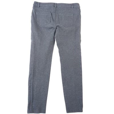 DKNY Jeans Womens Charcoal Gray Knit Skinny Pants Front Seam Zip Pockets Size 10 - Thumbnail 3