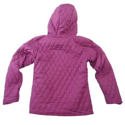 Columbia Girls Bella Cascade Hooded Quilted Puffer Jacket Purple M - Thumbnail 4