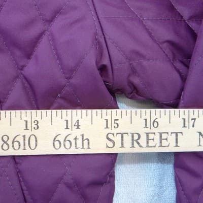 Columbia Girls Bella Cascade Hooded Quilted Puffer Jacket Purple M - Thumbnail 6
