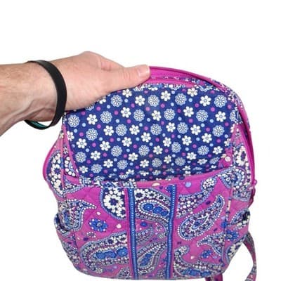 Vera Bradley Purple Paisley Quilted Cotton Backpack and Matching Wristlet Set - Thumbnail 7