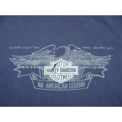 Harley Davidson T Shirt Mens XL Navy Blue Graphic Eagle American Legend Vintage - Thumbnail 2