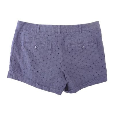 DKNY Womens Navy Blue Eyelet Embroidered Chino Shorts Size 10 - Thumbnail 3