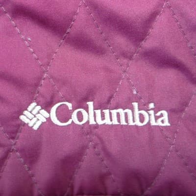 Columbia Girls Bella Cascade Hooded Quilted Puffer Jacket Purple M - Thumbnail 5