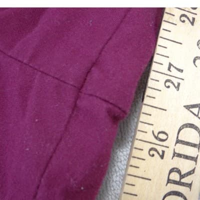 Womens Burgundy Elastic Waist Straight Leg Scrub Pants Medical Uniform Maroon - Thumbnail 6