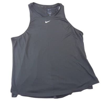 Nike Dri-FIT Womens XL Black Racerback Training Tank Top Sleeveless Shirt 2200