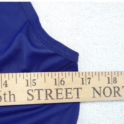 Nike Womens Dri-FIT Racerback Tank Top Royal Blue Sleeveless Running Shirt M - Thumbnail 5