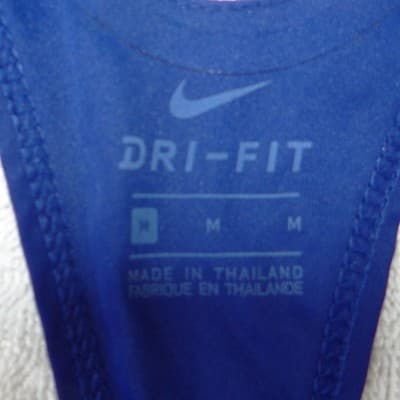 Nike Womens Dri-FIT Racerback Tank Top Royal Blue Sleeveless Running Shirt M - Thumbnail 2