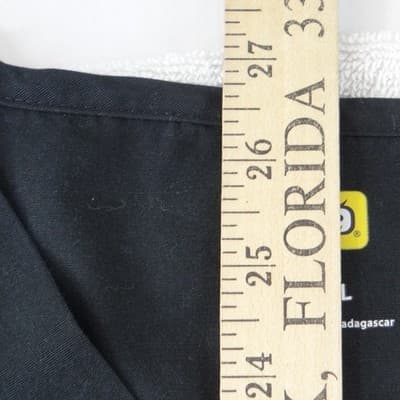 Koi Womens XL Black V-Neck Short Sleeve Medical Scrub Top Front Pockets - Thumbnail 5