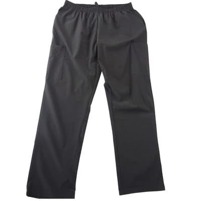 GT Performance Womens XL Black Scrub Pants Elastic Waist Cargo Medical Workwear